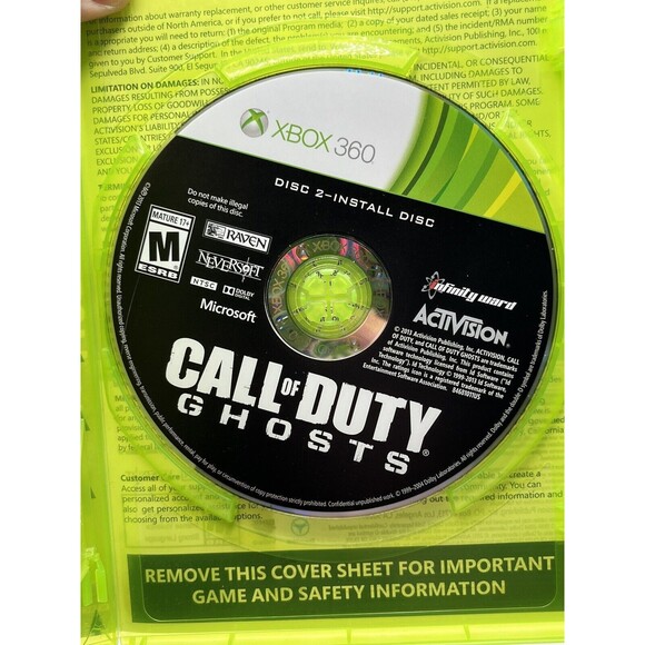 Call of Duty: Ghosts Xbox 360 Double Disc 2013 Complete CIB Used - TESTED - Picture 5 of 7